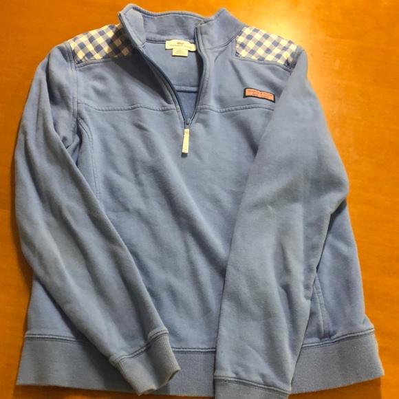 Light blue Vineyard Vines quarterzip - Picture 4 of 4